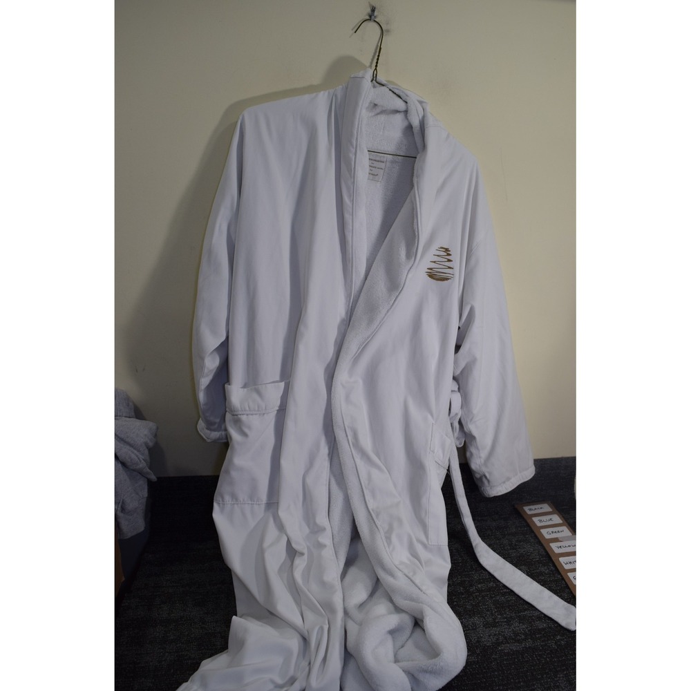 THE WATERGATE HOTEL La Bottega Bathrobe Belted Washington DC MENS L Heavyweight